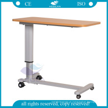 placa de madeira AG-OBT015 Ajustável paciente quarto hospital overbed mesa